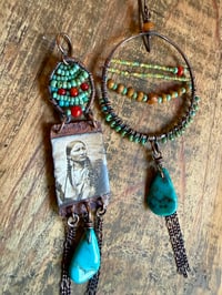 Image 7 of Asymmetrical 'Salt of the Earth' earrings . n17