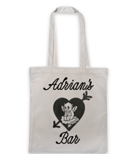 White Printed Cherub Tote Bag