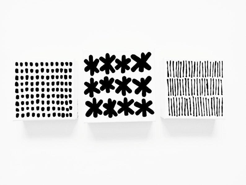 Image of pOLka dOt raindrOps - 5" X 5" CANVAS