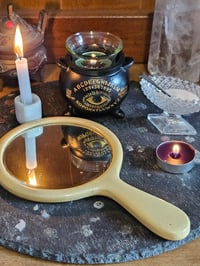 Image 1 of Manifestation Divination and Spirit Gazing Vintage Handheld Mirror 