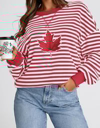 Image 1 of Northern Atelier Canada Striped Heritage Sweater