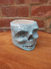 Image 2 of Turquoise Skull Plant Pot