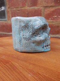 Image 3 of Turquoise Skull Plant Pot