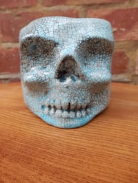 Image 4 of Turquoise Skull Plant Pot