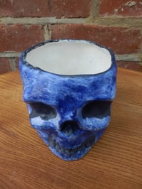 Image 3 of Cobalt Skull Plant Pot