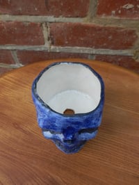 Image 4 of Cobalt Skull Plant Pot