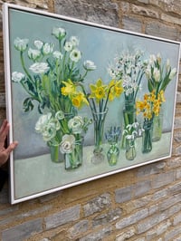 Image 4 of All the spring flowers.  Large Painting. Available from The White gallery, Cotswolds
