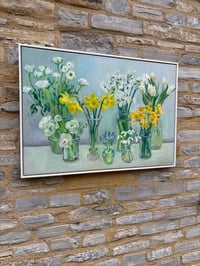 Image 3 of All the spring flowers.  Large Painting. Available from The White gallery, Cotswolds