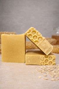Image 3 of Honey & Oat Milk Soap 4.3 oz Bar-Handmade for Dry Sensitive Skin