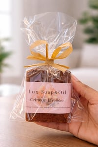 Image 4 of Crimson Lavender 3.5 oz Soap Bar- Handmade for Relaxing Aromatherapy 