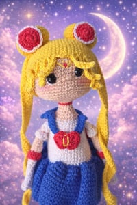 Image 1 of Handmade Sailor Moon Inspired Crochet Doll