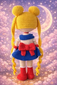 Image 2 of Handmade Sailor Moon Inspired Crochet Doll