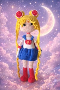 Image 3 of Handmade Sailor Moon Inspired Crochet Doll