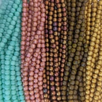 Image 1 of 6mm Czech Glass Druks (25pc) | Matte + Picasso + Etched Rounds | Czech Glass Beads 