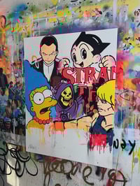 Image 1 of “the deer in the road ” (original painting)