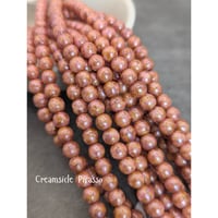 Image 5 of 6mm Czech Glass Druks (25pc) | Matte + Picasso + Etched Rounds | Czech Glass Beads 