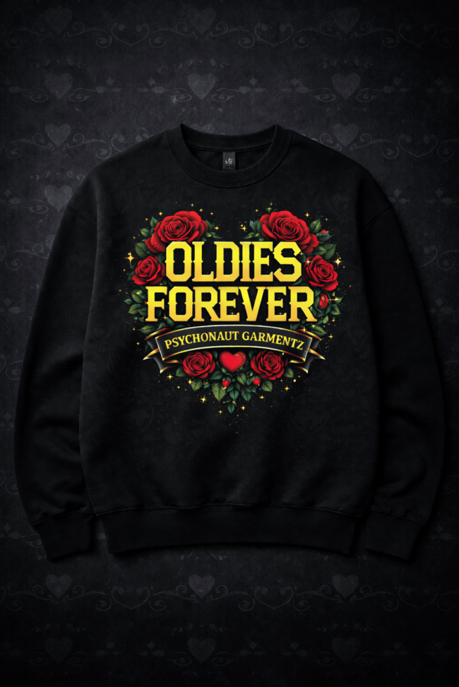 Oldies Forever Rose Crewneck