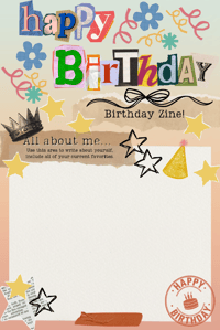 Image 1 of Happy Birthday Journal Zine Digital Download