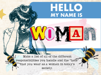Image 1 of Hello My Name Is Woman Journal Zine Digital Download