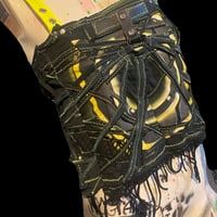 Image 3 of UV reactive Neon apocalypse acid portal patched  cyber goth textured tank top