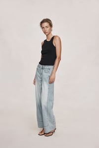 Image 4 of marle border jean faded blue