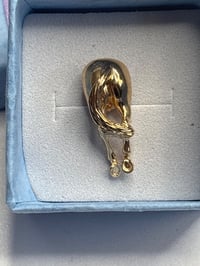 Image 1 of Vintage 14K Gold Horse Rear Lapel Pin / Tie Tack | Funny Equestrian Novelty | 3.1g