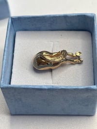 Image 4 of Vintage 14K Gold Horse Rear Lapel Pin / Tie Tack | Funny Equestrian Novelty | 3.1g