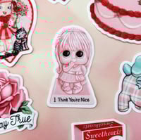 Image 2 of Vintage I think you’re nice figurine sticker 