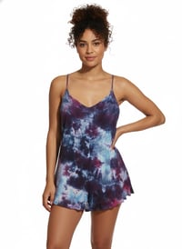 Image 1 of Size Medium- Short Shorts Romper -Chill in Every Stitch 🌀