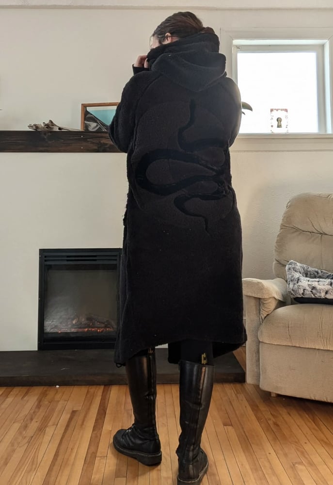 Image of Snake Back Hooded Robe
