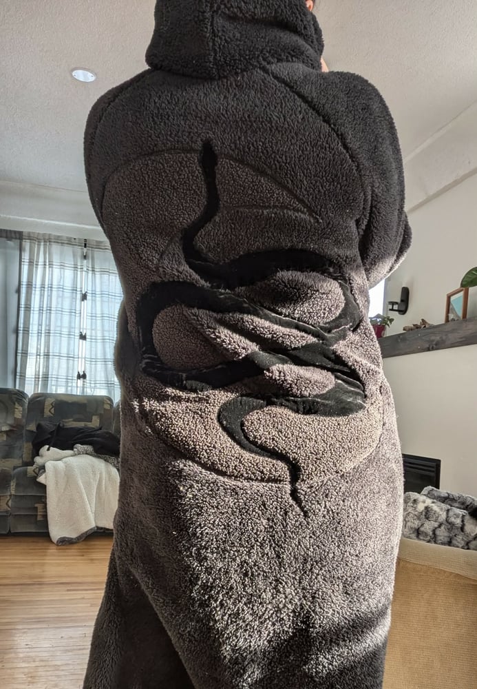 Image of Snake Back Hooded Robe