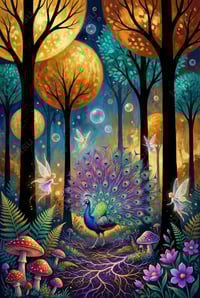 Golden-Glow Peacock (Digital)