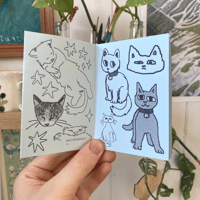 Image 2 of scrungled cats - mspaint artzine :3