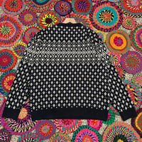 Image 2 of Nautica Black Diamond Print Sweater Size XXL