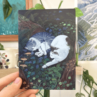 Image 1 of  woodland cats - a6 postcard