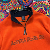 Image 2 of Nautica Jeans Fleece Burnt Orange/Navy Size XXL