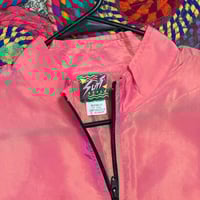 Image 2 of Vintage 1990s Surf Style Interplanetary Body Gear Iridescent Windbreaker OSFA Fits XL