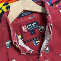Image 3 of Vintage Chaps Ralph Lauren Button-down Shirt Size M Red