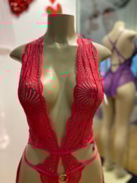 Image 1 of Hot Pink Strappy Teddy