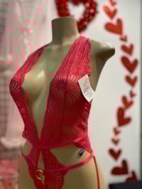 Image 2 of Hot Pink Strappy Teddy