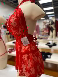 Image 2 of Red Halter Babydoll