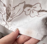 Image 5 of Upcycled Vintage Embroidered Linen Table Cloth Boho Top 
