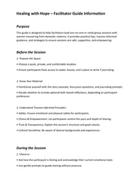 Image 3 of Healing With Hope - A Practical Discussion Guide for Facilitators