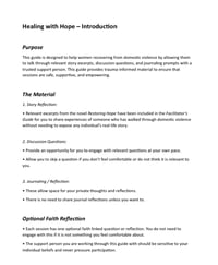 Image 3 of Participant Guide Healing With Hope