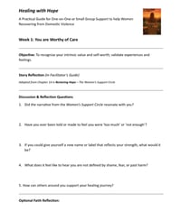 Image 4 of Participant Guide Healing With Hope