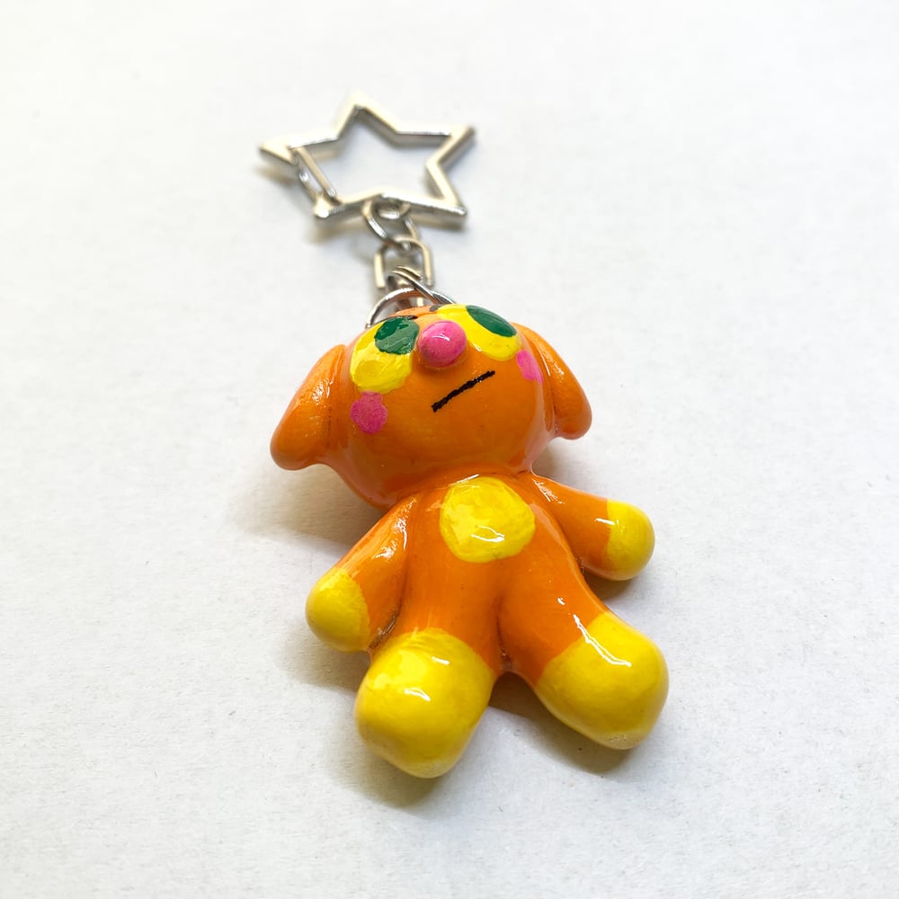 Image of Orange Puppy Keychain