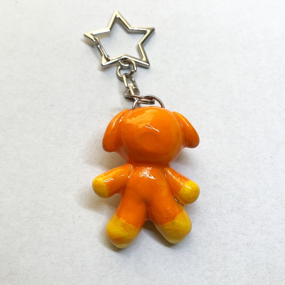 Image of Orange Puppy Keychain