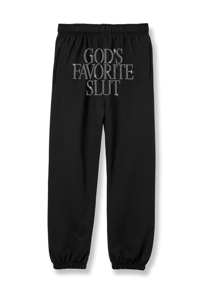 HEAVENLY SLUT RHINESTONE SWEATPANTS