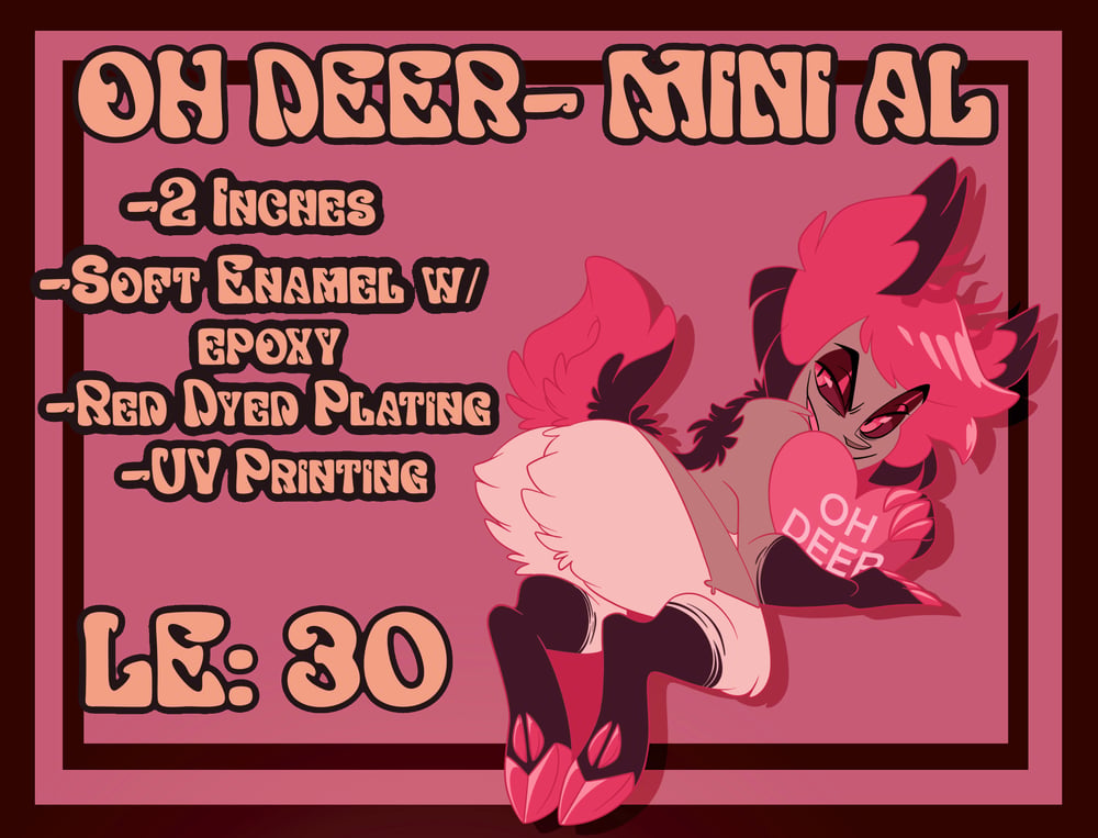 Image of Oh Deer!!! 18+ Alastor Valentines Day Pin Set