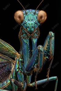 Azure-Gold Macro Mantis (Digital)